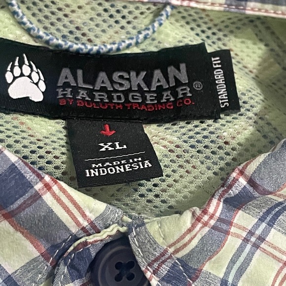 Alaskan Hardgear Vented Plaid Button-Down Shirt Men's XL Outdoor Work Fishing - Picture 2 of 10
